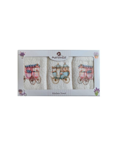 30 x 5O cm Mutfak Havlusu Seti FAYTON BASKILI 3'LÜ set